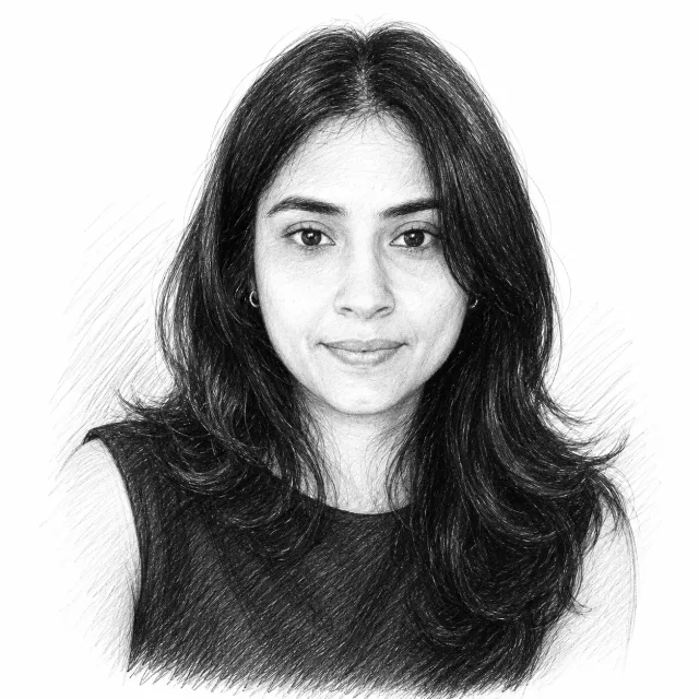 Sketch portrait of Tripti Mody Sheth